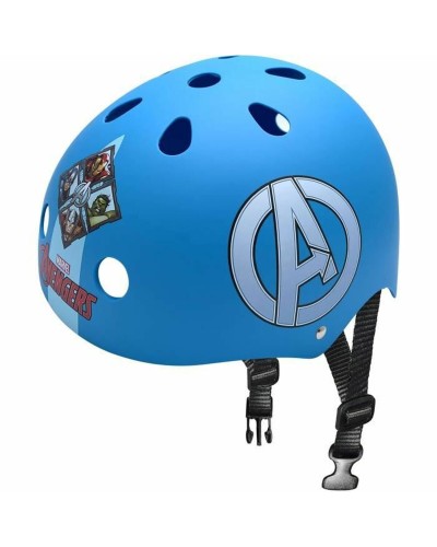Stamp Avengers - Casco Bici Bambino Azzurro - Sicurezza +5 Anni
