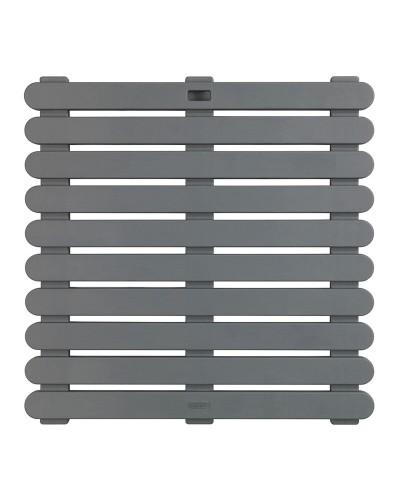 Wenko Space-Saving Folding Stool, Dark Grey Plastic, 55x55cm - Indoor/Outdoor
