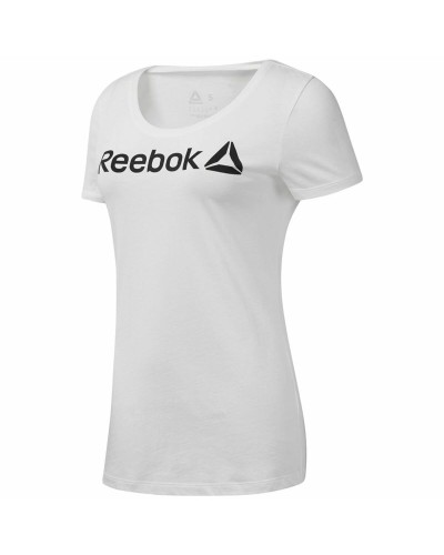 Reebok Camiseta Mujer Cuello Redondo Blanca - Manga Corta Deportiva

