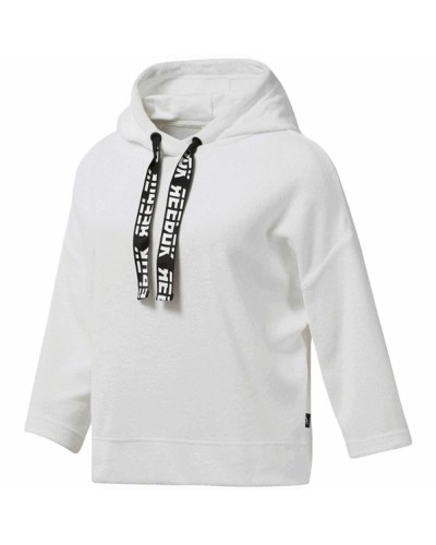 Felpa Donna Reebok Wor Bianca con Cappuccio - Training & Fitness
