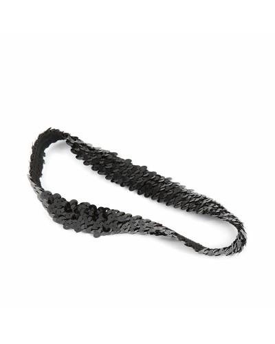 Elastisk stängningsrem Inca   Svart Paljetter