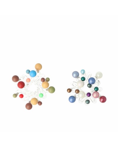 Haarelastiekjes Inca   Multicolour Balletjes (2 Onderdelen)