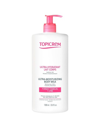 Topicrem UH Lait Corps Hydratant - 1L - Peau Sèche et Sensible
