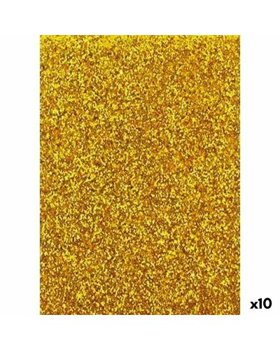 Paperi Fama Glitter Eva-kumi Kullattu 50 x 70 cm (10 osaa)
