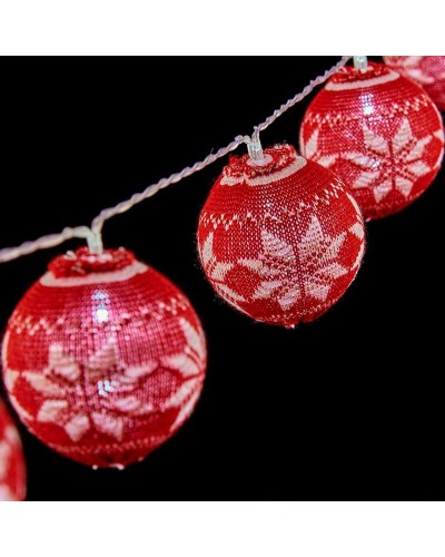 Bollenslinger LED 2 m Ø 6 cm Rood Wit