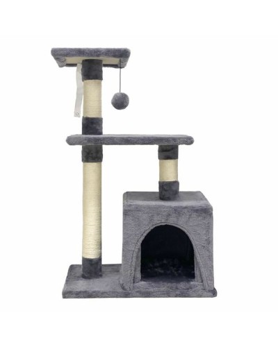 Tiragraffi per Gatti POPPY: Grigio 50x30x80 cm - Arrampicata e Affilatura Artigli