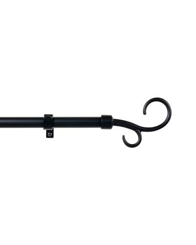 Planet Cintacor Extendable Curtain Pole 160-300 cm, Black Metal
