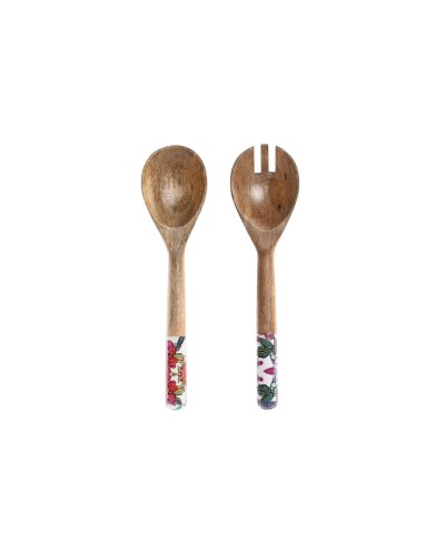 DKD Home Decor Kitchen Utensil Set in Mango Wood, 6x2x32cm and 7x2x28cm
