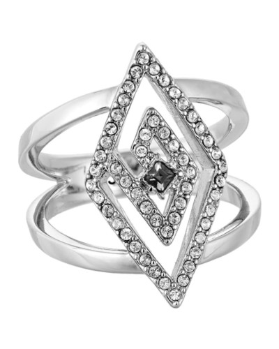 Karl Lagerfeld Bague Femme Argent Cristaux Taille 15 - Élégante et Raffinée
