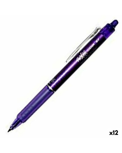 Pilot Frixion Clicker Radierbarer Tintenroller, Violett, 0,4 mm, 12er Pack
