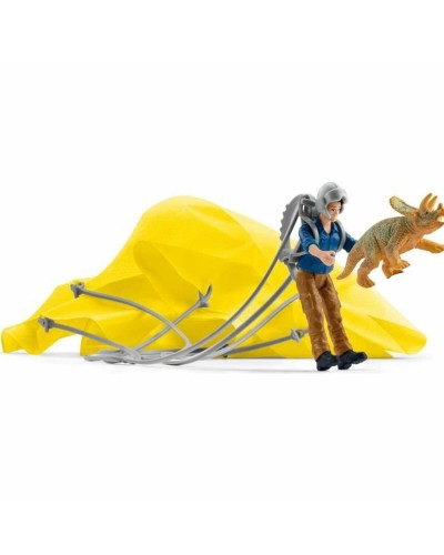 Schleich Parachute Rescue : Playset Dinosaure avec Accessoires - Jeu d'Aventure
