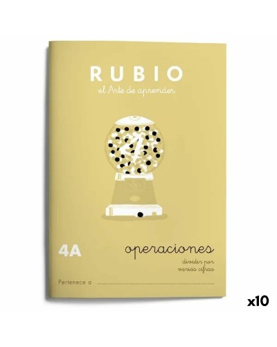 Matematik övningsbok Rubio Nº4A A5 spanska 20 Blad (10 antal)