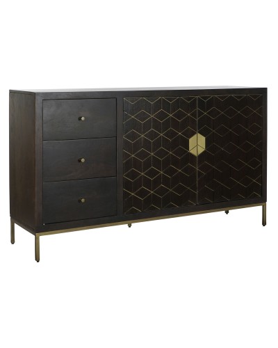 DKD Home Decor Sideboard Black, Golden and Brown | Modern Style | 160 x 40 x 90 cm
