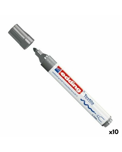 Markeerstift Edding Textile 4500 Grijs (10 Stuks)