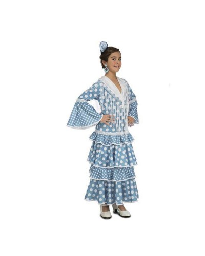 Mein anderes Ich Kostüm Flamenco Azurblau Mädchen - Tänzerin Guadalquivir
