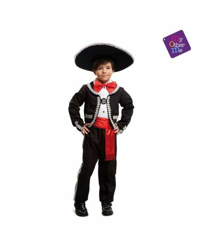 Costume Messicano Bambino 4 Pezzi - Sombrero, Poncho, Pantaloni, Cintura
