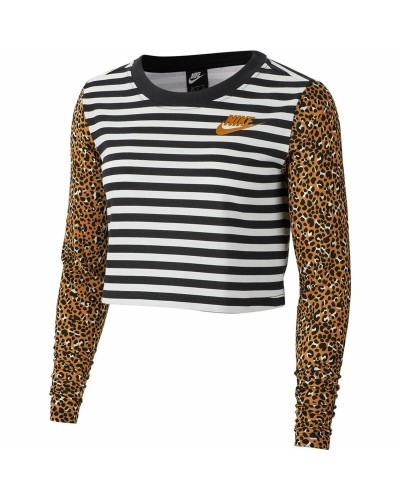 Nike Camiseta de Manga Larga Mujer Estampado Animal - Entrenamiento Fitness
