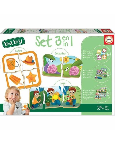 Educa Puzzle 3 en 1: Animales, Naturaleza & Ciudad - ¡Diversión Educativa!
