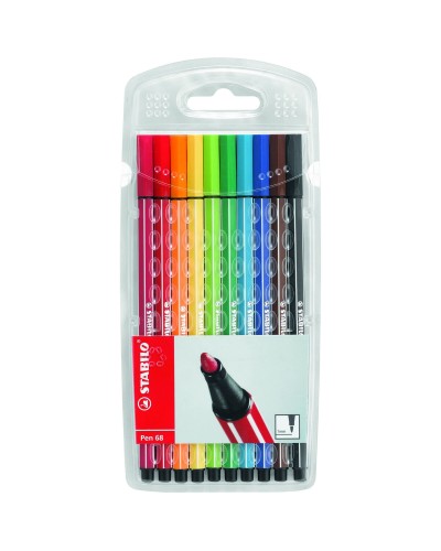 Stabilo Pen 68 Filzstifte, Mehrfarbig, 10er Pack
