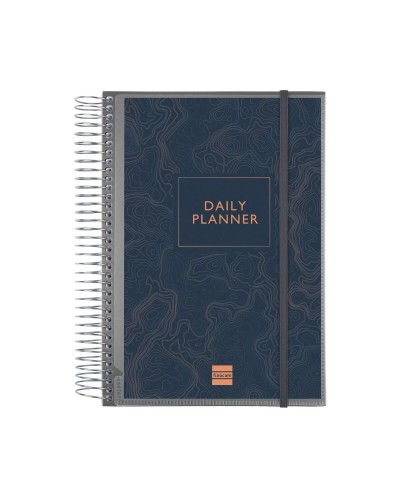 Agenda Giornaliera Finocam Blu Scuro 15,5 x 21,2 cm, Organizzazione e Pianificazione