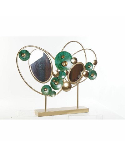 Statua Decorativa DKD Home Decor | Astratta | Dorata e Verde | 62 x 9 x 53,3 cm