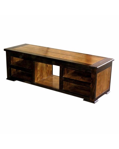 Mesa TV DKD Home Decor Acacia Marrón Oscuro 140 x 45 x 45 cm para Salón Moderno
