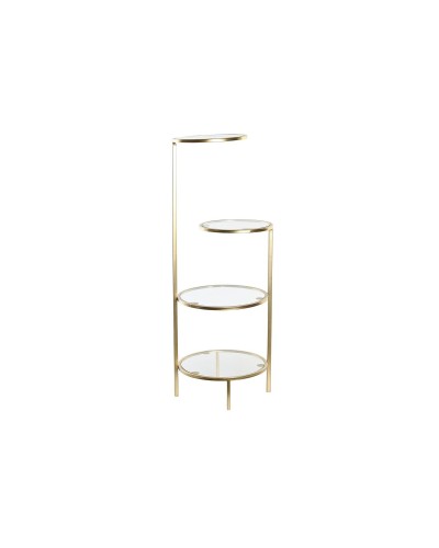 Planken DKD Home Decor 32,5 x 30 x 86 cm Kristal Gouden Metaal