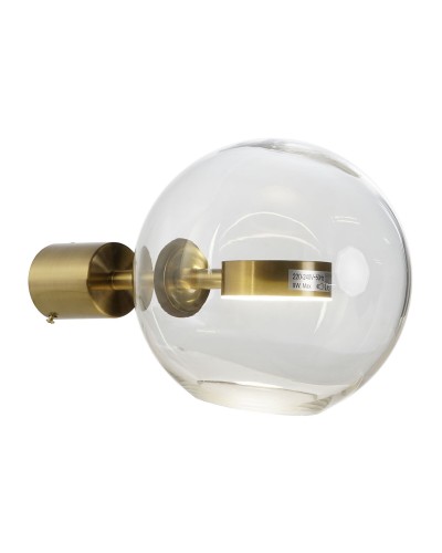 DKD Home Decor Applique Murale Moderne en Cristal Doré et Métal, 20 x 25 x 20 cm
