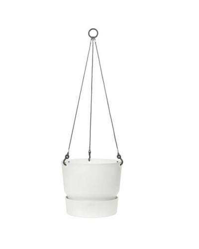 Maceta colgante Elho Greenville Ø23,9 cm, Blanco, de Plástico
