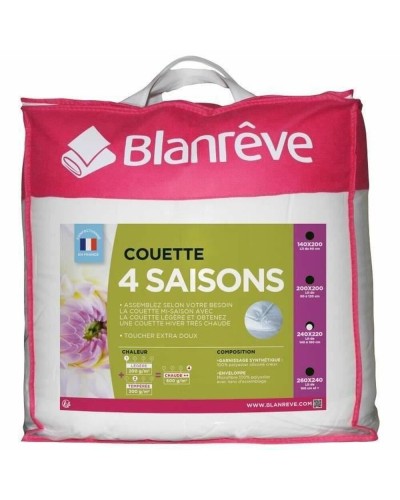 Blanreve 4-Jahreszeiten-Daunendecke, Weiß, 220x240 cm, 300 g/m², Ultra Warm und Bequem
