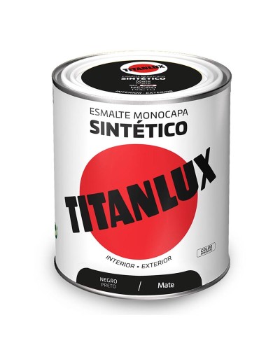 Syntetisk emaljfärg Titanlux 5809006 Svart 750 ml
