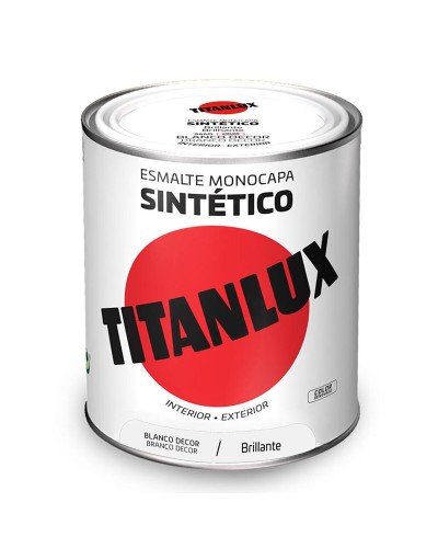 Émail Synthétique Titanlux Blanc 750 ml pour Surfaces Intérieures
