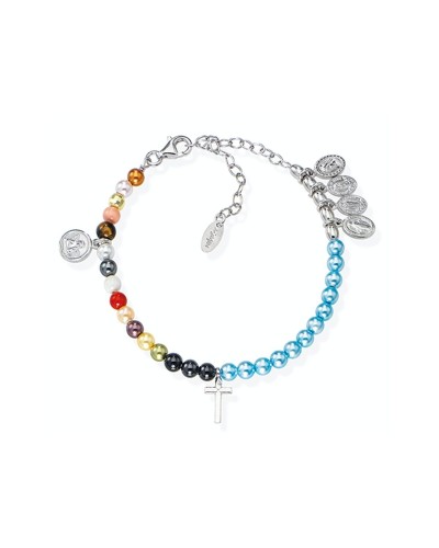 Amen Pulsera Mujer Rosario Plata 925 - BRVIMA - Joya Religiosa
