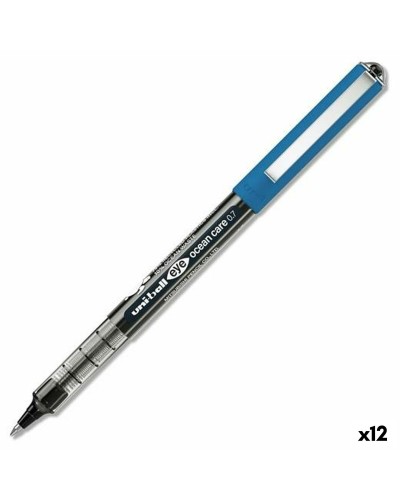 Bolígrafo de tinta líquida Uni-Ball Eye Ocean Care, Negro, 0,7 mm, 12 unidades
