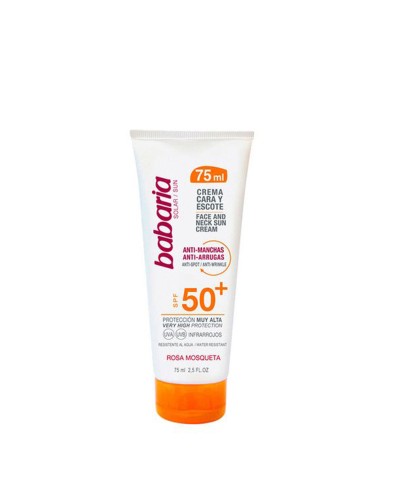 Maksaläiskiä ehkäisevä aurinkoemulsio Cara & Escote Babaria 8410412029889 SPF 50+ (75 ml) SPF 50+ 75 ml