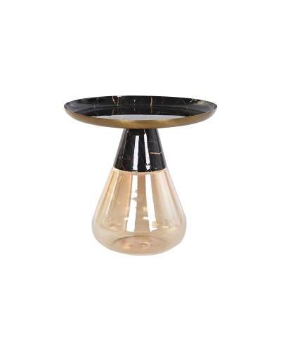 Bijzettafel DKD Home Decor Tweekleurig Kristal Ijzer 60 x 60 x 57 cm