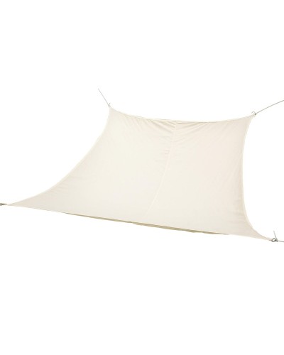 DKD Home Decor Square Sun Shade Sail, 500 x 500 cm, Beige Multicolored, Stainless Steel, Sun Protection
