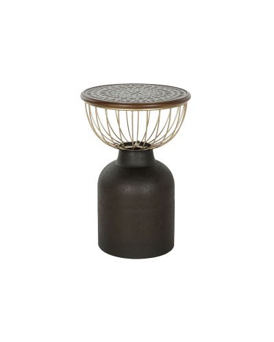 Zusatztisch DKD Home Decor | Tanne und Metall | 43,5 x 43,5 x 63,5 cm | Vielseitiges Design
