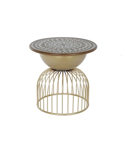 Tavolo Aggiuntivo DKD Home Decor 55,5 cm in Abete Metallo