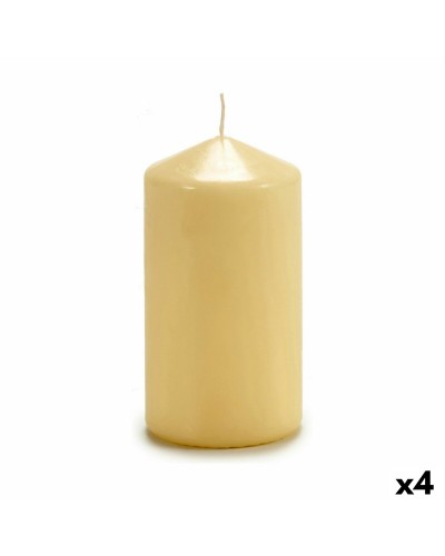 Bougies Crème parfumées Bois de Cèdre (4 pièces) | Dimensions 7 x 13 x 7 cm
