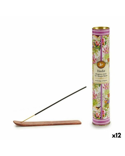 Incienso Aromático de Violeta con Soporte - Paquete de 12
