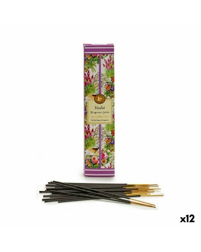 Violet Incense Sticks - Pack of 12 - Relaxing Scent for Rooms
