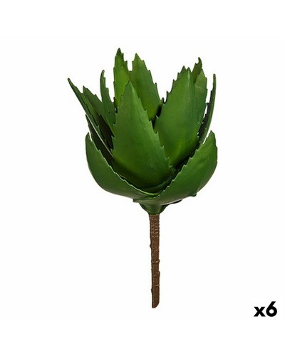 Plantes Décoratives Artificielles Aloe Vera | Vert | Lot de 6 | Hauteur 24,5 cm
