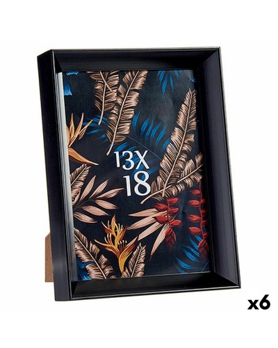 Fotoram 15,2 x 3,5 x 20,2 cm Svart Plast Glas (6 antal)