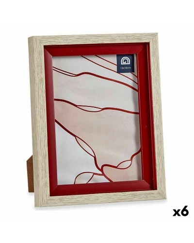 Fotorahmen Rot Holz Braun 17x21,8 cm aus Kristall Kunststoff (6 Stück)
