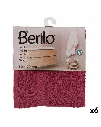 Badhandduk 50 x 0,5 x 90 cm Rödbrun (6 antal)