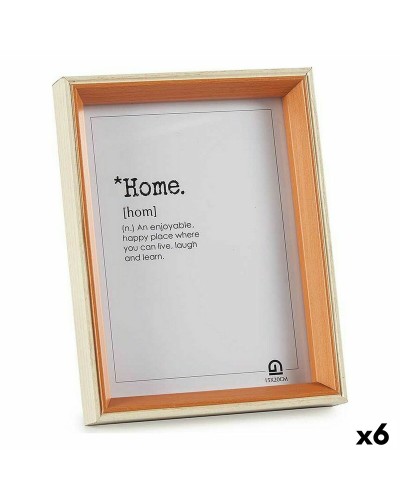 Cadre photo x6 Marron et Blanc 17x22 cm Cristal MDF
