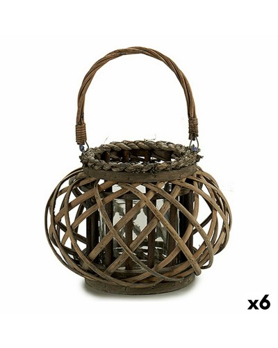 Kynttilänjalka 30 x 18,5 x 23 cm Ruskea Lasi korihuonekalut (6 osaa)