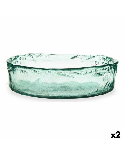 Centre de table transparent 30 x 8 x 30 cm - 2 unités pour décoration de table et fêtes.
