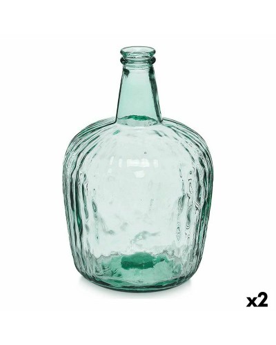 Botellas Transparentes con Rayas (14x44x13cm) - Set de 2 - Ideales para Decoraciones
